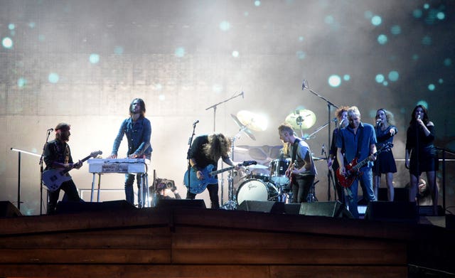 The US rockers later took to the stage