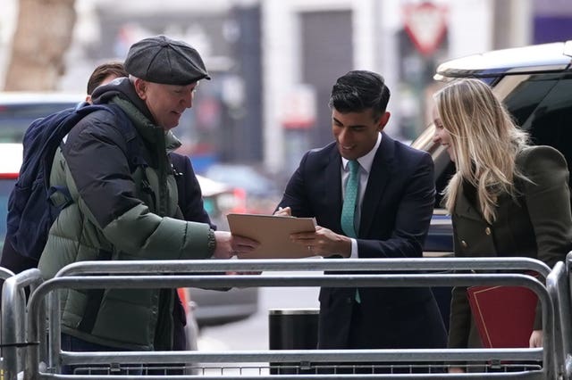 Chancellor Rishi Sunak was asked about the Ukraine crisis during interviews on Sunday
