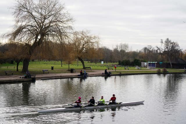 Rowers on the river Avon