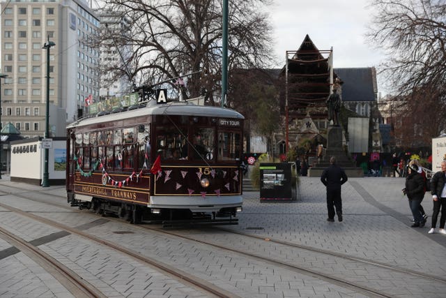 A tram in Christchurch, New Zealand