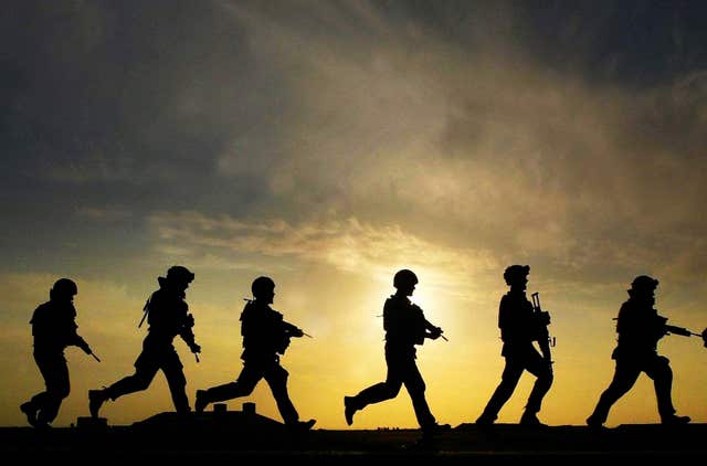 Soldiers in training