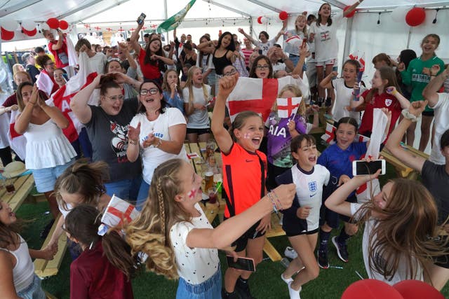 Fans watch England v Germany – UEFA Women’s Euro 2022 – Final