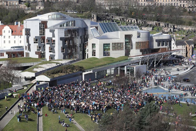 Climate change protest