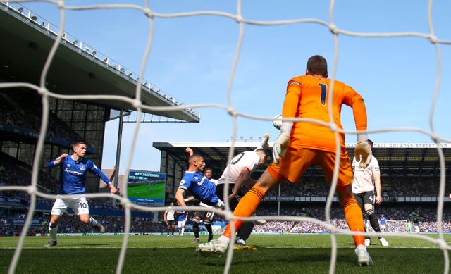 Richarlison scores Everton’s first goal of the game