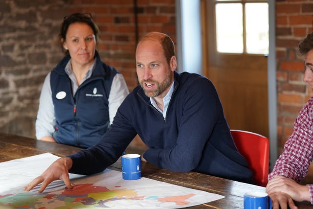 The Prince of Wales during a visit to Lower Blakemere Farm, a Duchy Focus Farm in Hereford