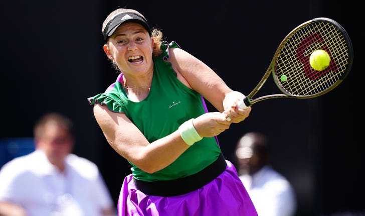 Top seed Jelena Ostapenko battled past Rebecca Marino