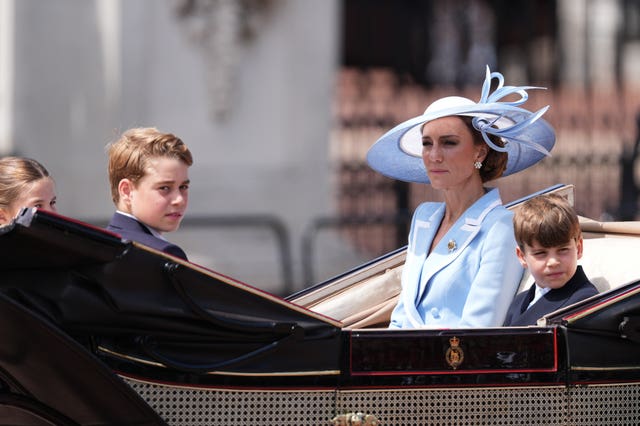 The Princess of Wales and her children returning by carriage to Buckingham Palace