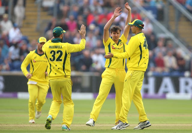 Australia’s Jhye Richardson (centre) has been drafted by the Welsh Fire