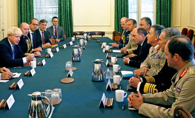 PM meets military service chiefs – London
