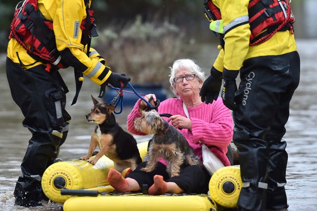 Rescue operations continue as emergency services take residents of Oxford Street, Nantgarw