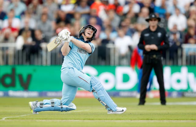 Afghanistan's fielders were left regularly craning their necks skywards amid a barrage of blows from Eoin Morgan (Martin Rickett/PA)