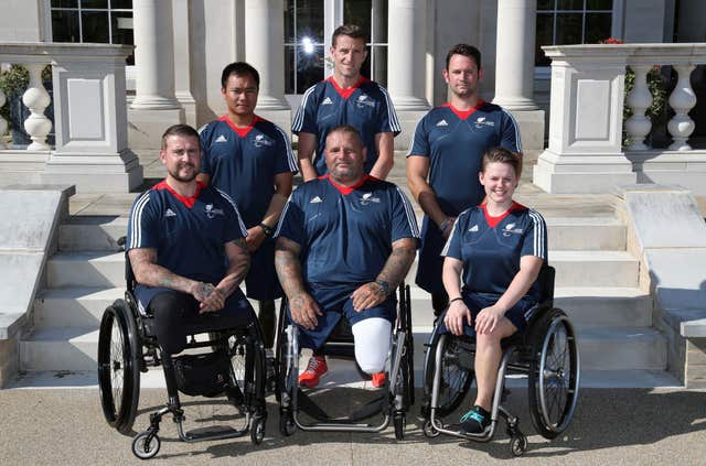 Steve Arnold, top right, met wheelchair rugby Paralympic gold medallist Stuart Robinson, bottom left, through their involvement in the Invictus Games and charity Help for Heroes