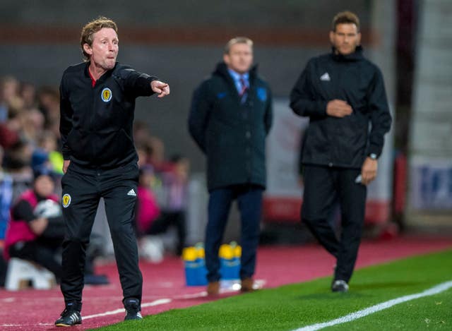 Scot Gemmill, left, leads Scotland Under-21s