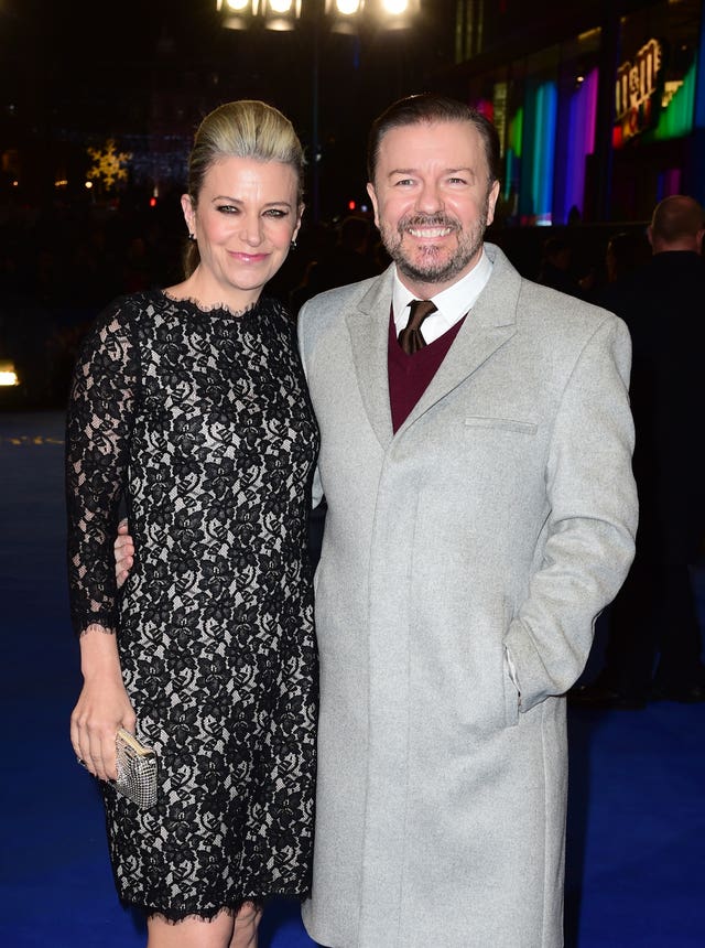 Ricky Gervais and Jane Fallon at the Night At The Museum: Secret Of The Tomb premiere in London
