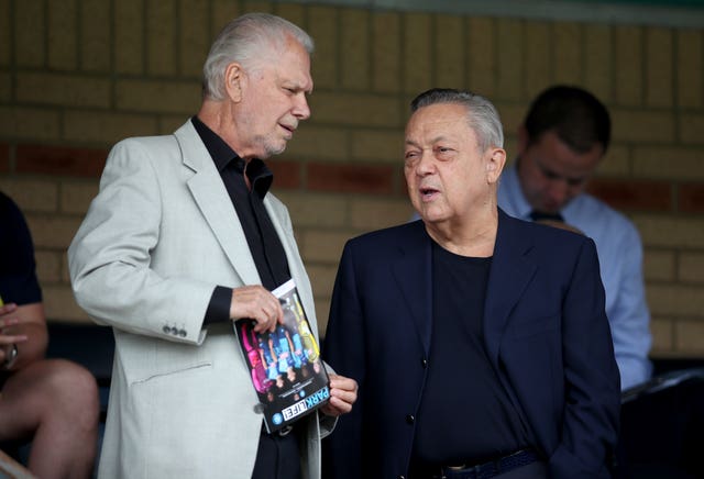 West Ham owners David Gold, left, and David Sullivan pay £2.5m a year in rent on the London Stadium