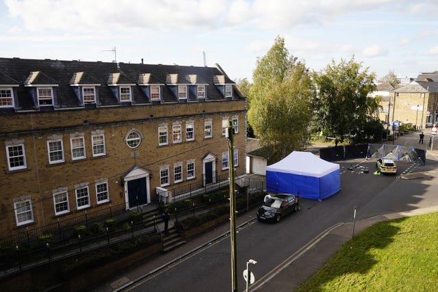 The scene at Regency Court in Brentwood, Essex, where two teenage boys died in the early hours of Sunday morning