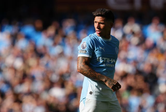 Manchester City’s Enzo Fernandez on his debut