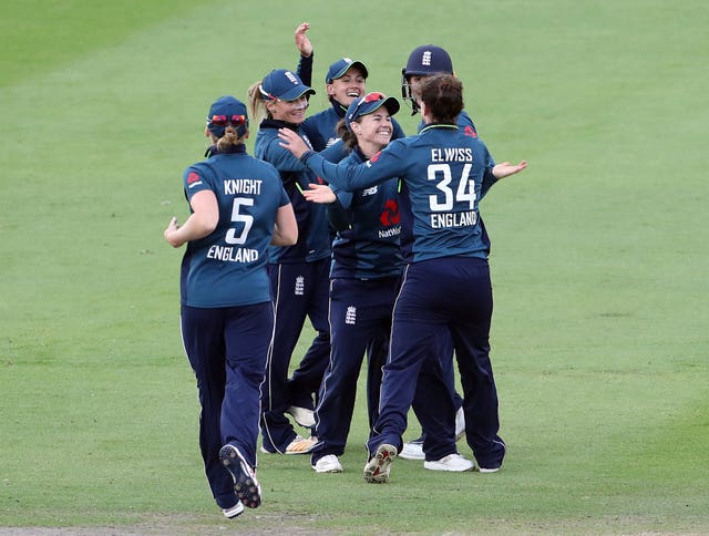 Georgia Elwiss, right, feels secure in her ODi role for England (Gareth Fuller/PA)