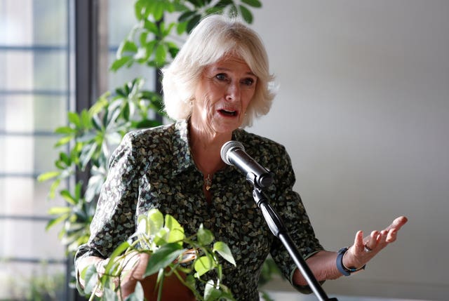 Camilla speaks at the Women of the World Foundation event