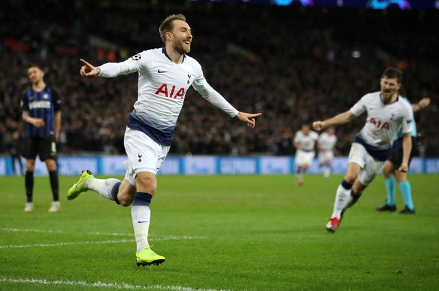 Christian Eriksen netted an 80th-minute winner against Inter Milan (Nick Potts/PA).