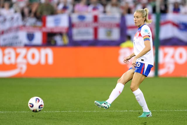 England captain Leah Williamson in action during the 6-1 Women’s Euro 2025 Group D win over Wales