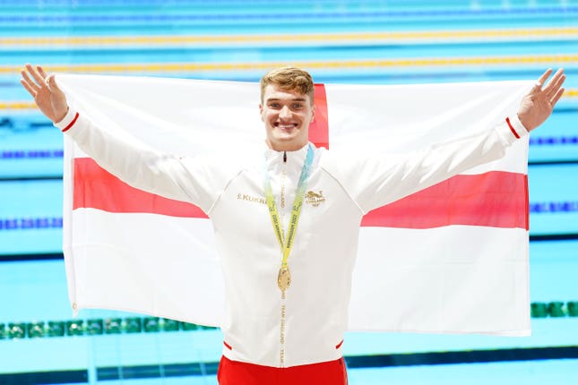 James Wilby was a srprise winner in the men's 100m breaststroke final (Tim Goode/PA)