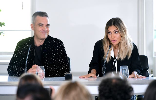 Robbie Williams and his wife Ayda