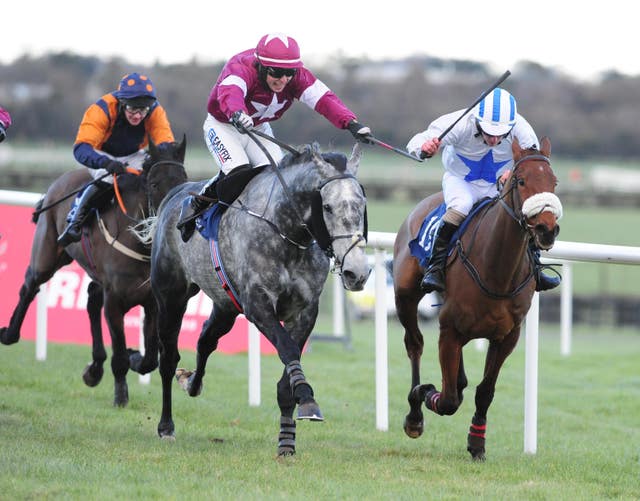 The grey Eviscerating and Evan Daly just got up to win at Naas