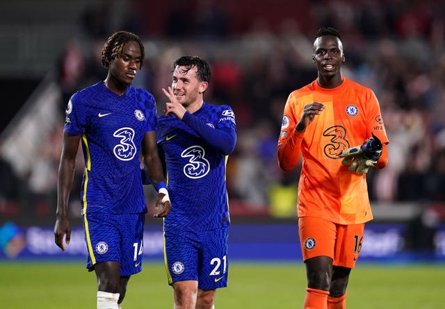 Edouard Mendy, right, was man-of-the-match
