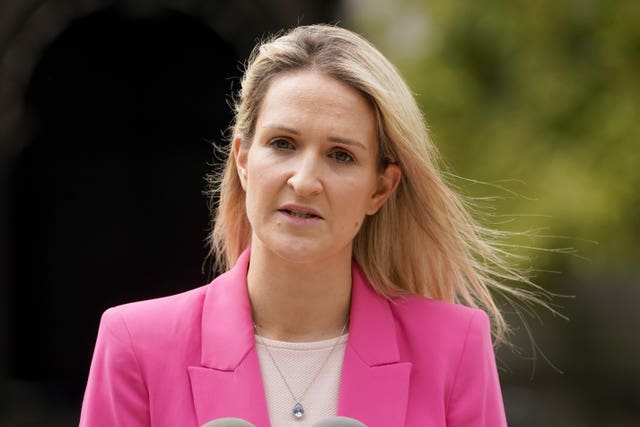 Justice Minister Helen McEntee speaks to the media outside Government Buildings in Dublin, after announcing the Government's approval for the Life Sentences Bill 2024, which will give judges the power discretion to recommend minimum periods of imprisonment for those sentenced to life imprisonment.