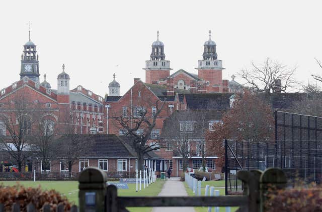 Christ's Hospital School in Horsham, West Sussex (Gareth Fuller/PA)