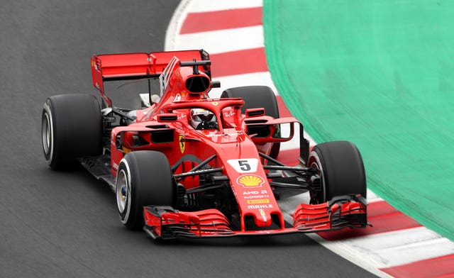 Sebastian Vettel during the first test in Barcelona