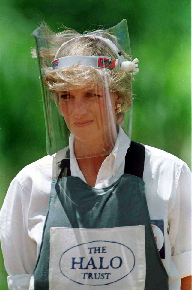 Diana, Princess of Wales pictured during her visit to Angola in January 1997