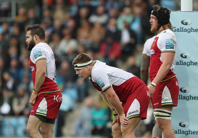 Cobus Reinach, Paul Hill and Alex Moon at Sandy Park