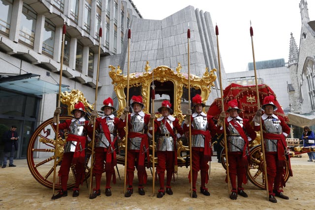The Company of Pike Men and Musketeers who walked alongside the state coach