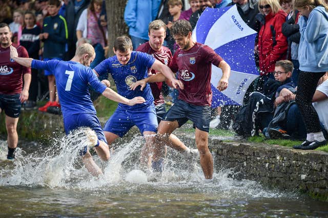 Annual Football in the River match