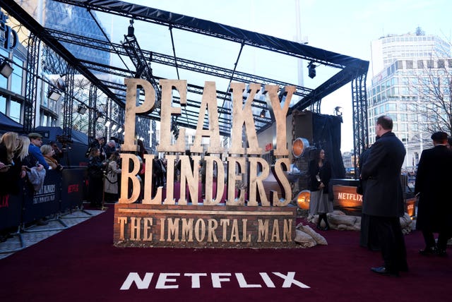 Peaky Blinders sign outside Birmingham's Symphony Hall