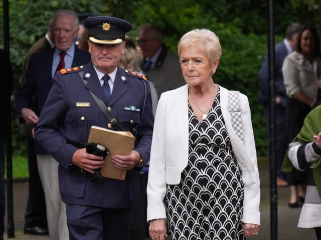 Ann McCabe walking outside