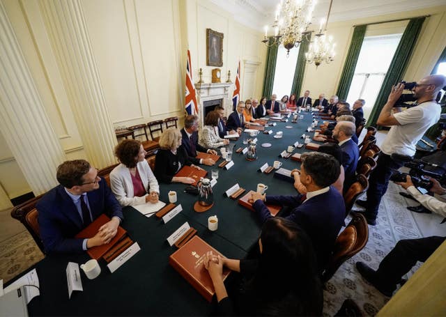 Labour Cabinet seated around a table