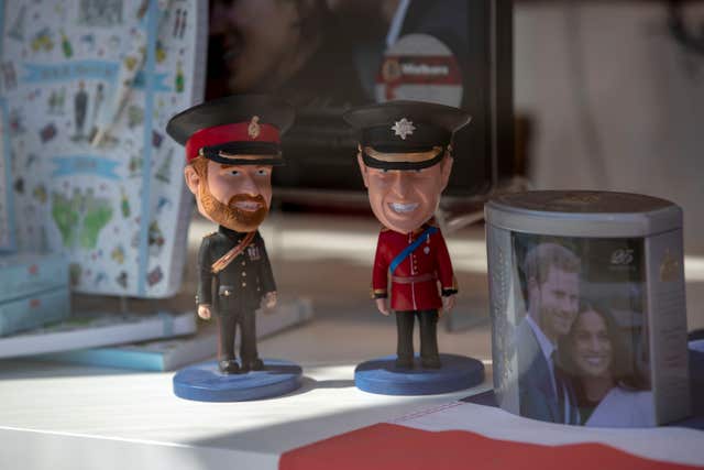 A shop selling mugs and dolls in Windsor (Steve Parsons/PA