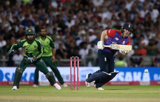 England’s Eoin Morgan during a Twenty20 International match against Pakistan