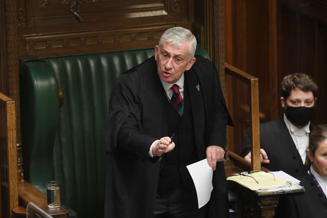 Sir Lindsay Hoyle (UK Parliament/Jessica Taylor/PA)