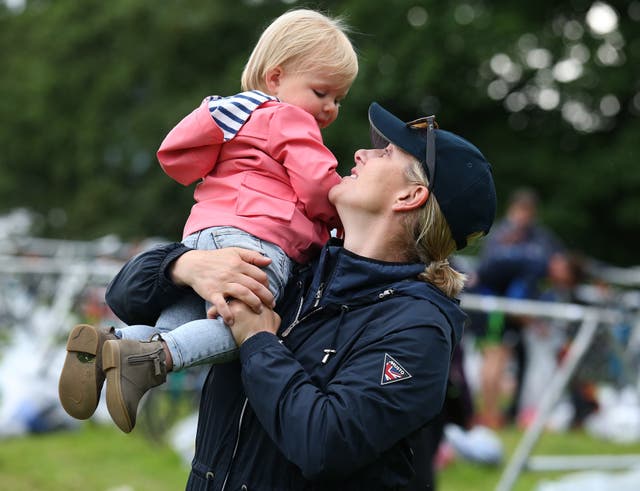 Zara with her eldest child Mia. Andrew Milligan/PA