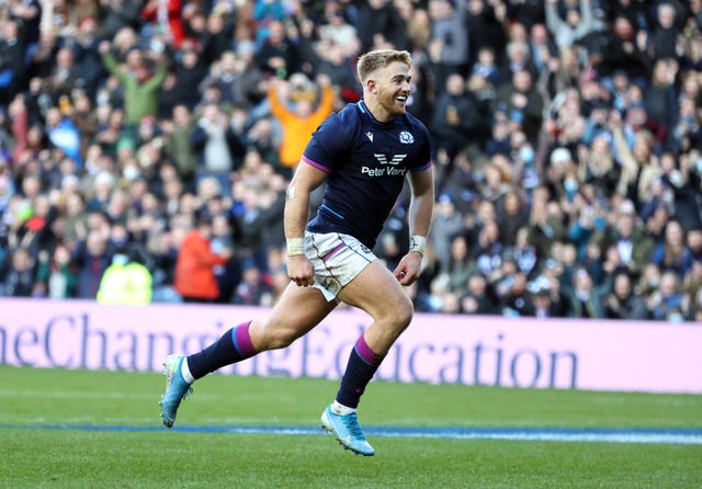 Kyle Steyn scored four tries against Tonga