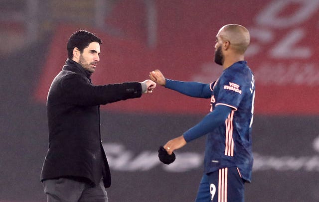 Mikel Arteta and Alexandre Lacazette