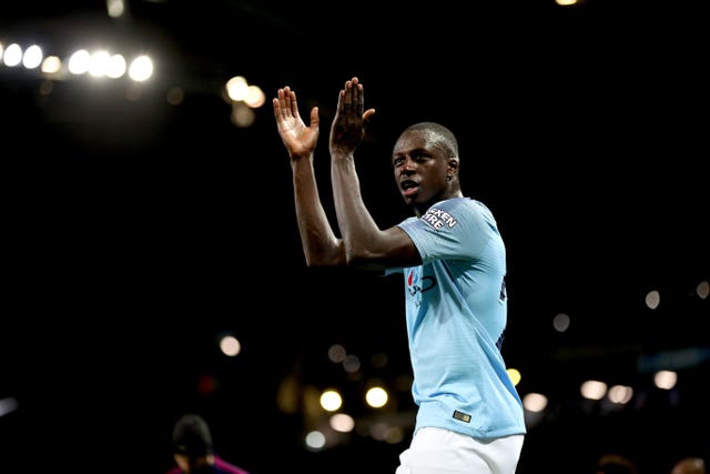 Benjamin Mendy played in the Manchester derby on Sunday