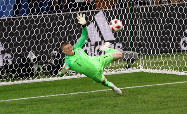 Jordan Pickford, pictured saving Carlos Bacca's penalty in the World Cup (Aaron Chown/PA)