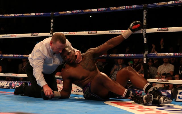 Anthony Joshua knocked out Dillian Whyte, pictured, in December 2015