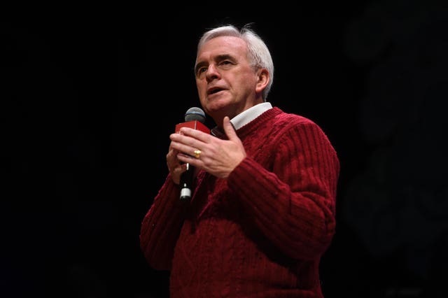 Shadow chancellor John McDonnell