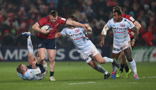 Russell (bottom left) chose to play for Racing 92 rather than remaining with the Scotland camp